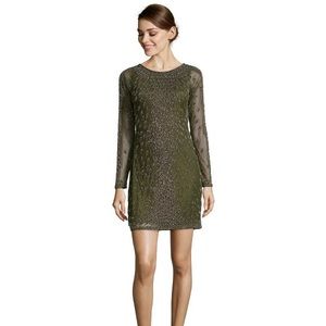 Aidan Mattox Olive Green Cocktail Dress